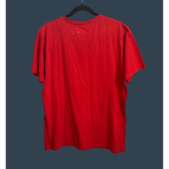 Adidas Mens Red Short Sleeve Logo T-Shirt L - Picture 2 of 8